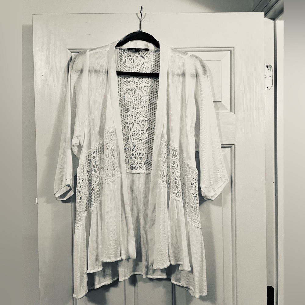 Pretty size S/M white bathing suit coverup by Belle Tweed-never worn.